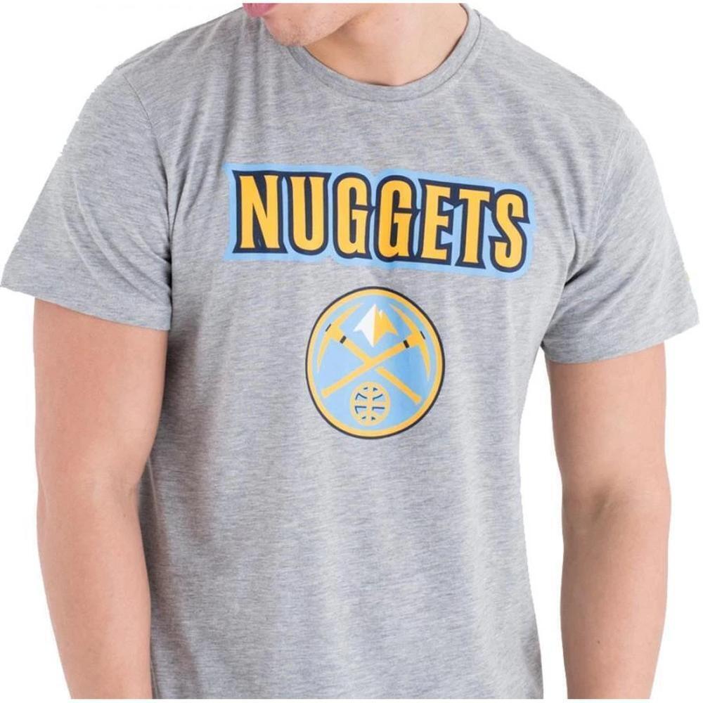 New Era Denver Nuggets Nba Logo Squadra T Grigio Melange T-Shirt M L Xl